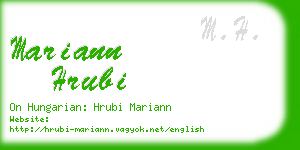 mariann hrubi business card